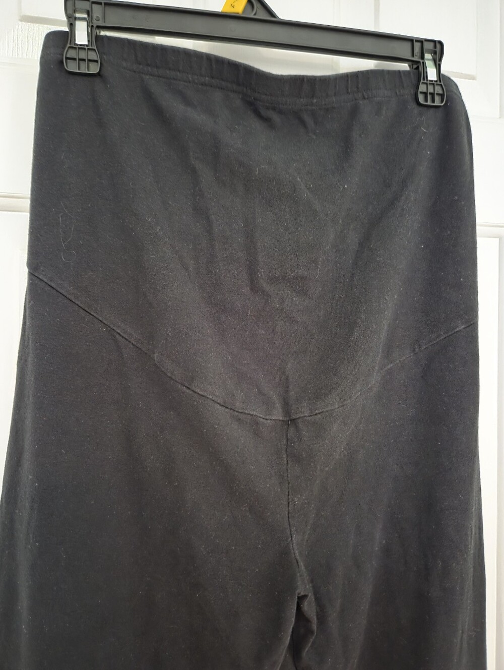 HUE Cotton Maternity Leggings, Size L, Black